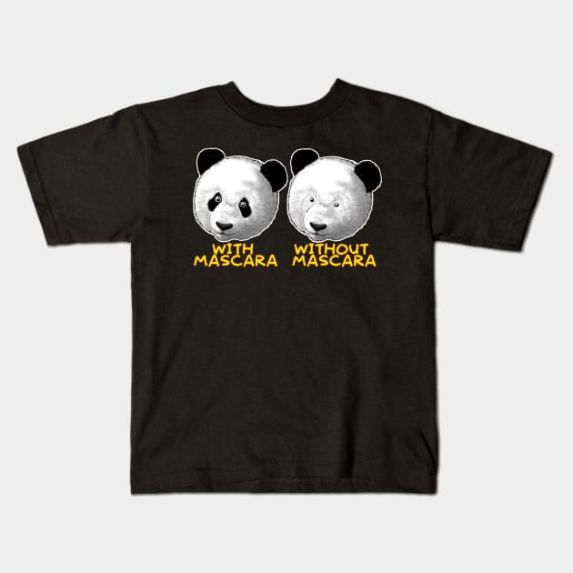 Mascara Panda Kids T-Shirt by tabslabred